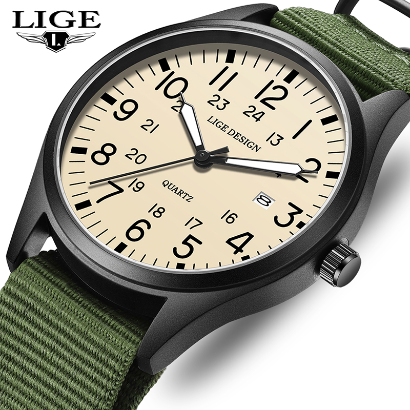 Luxury Watch Green - LIGE 2025 TOP NEW quartz wristwatch