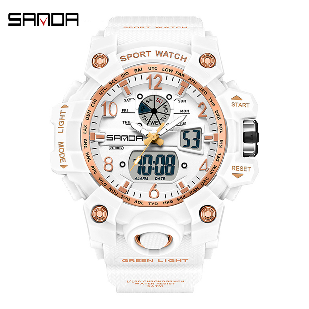 Luxury Watch Exhibition - SANDA Luxury Brand Women's Digital-Analog Watches