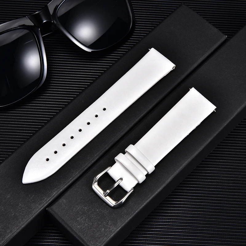 Dress Watch Ultra Thin - Ultra-thin Calfskin Leather Watchbands Men Women