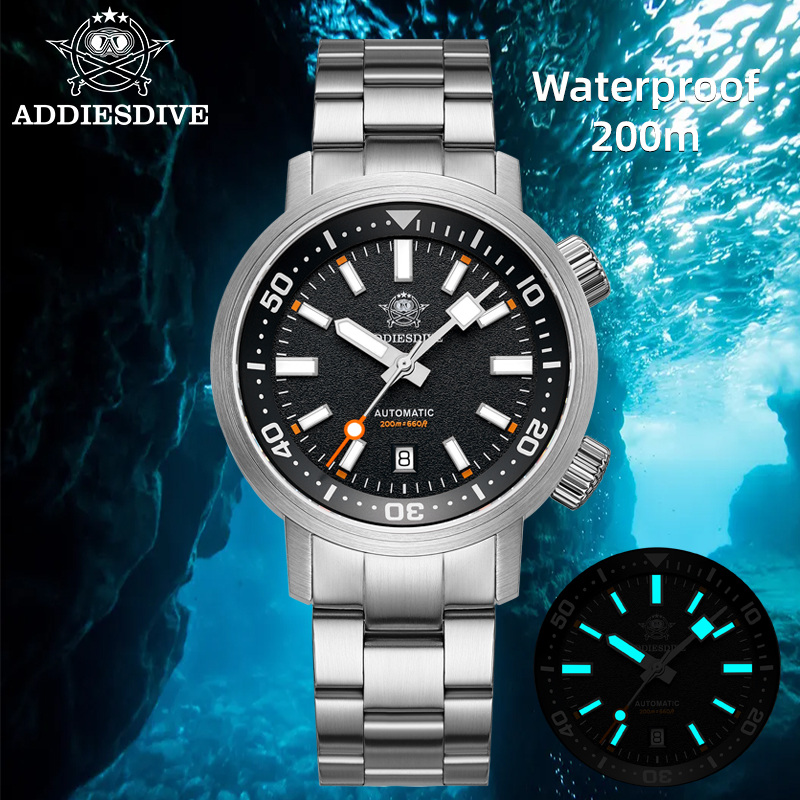 ADDIESDIVE 200M Auto Diving Wa - Guilloché Dial Watch ulasan dan harga