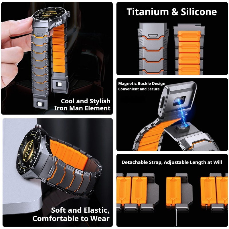 Luxury Titanium Rubber Strap F - Luxury Watch Rubber Strap ulasan dan harga