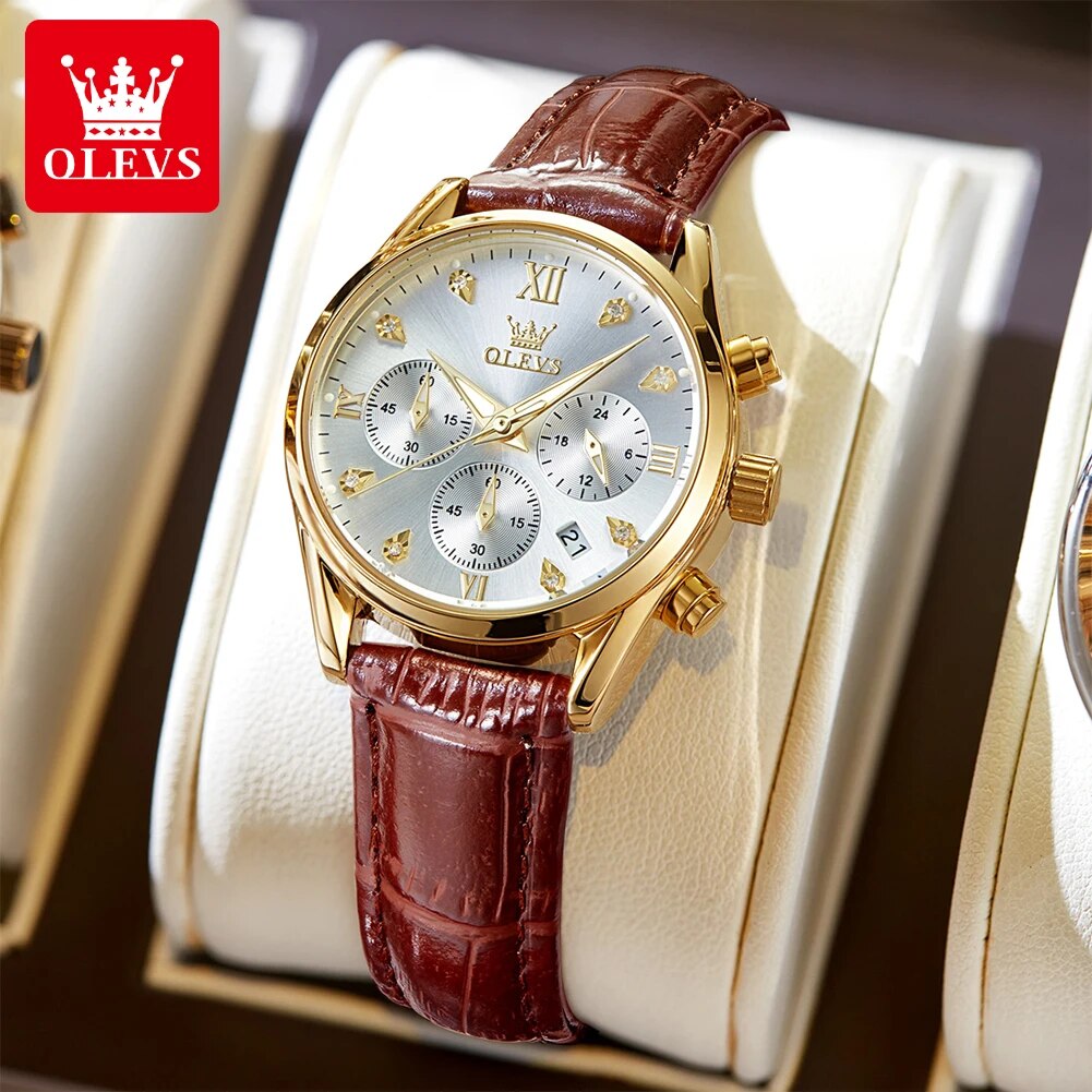 OLEVS 5523 Women's Watches Lea - Luxury Watch Female ulasan dan harga