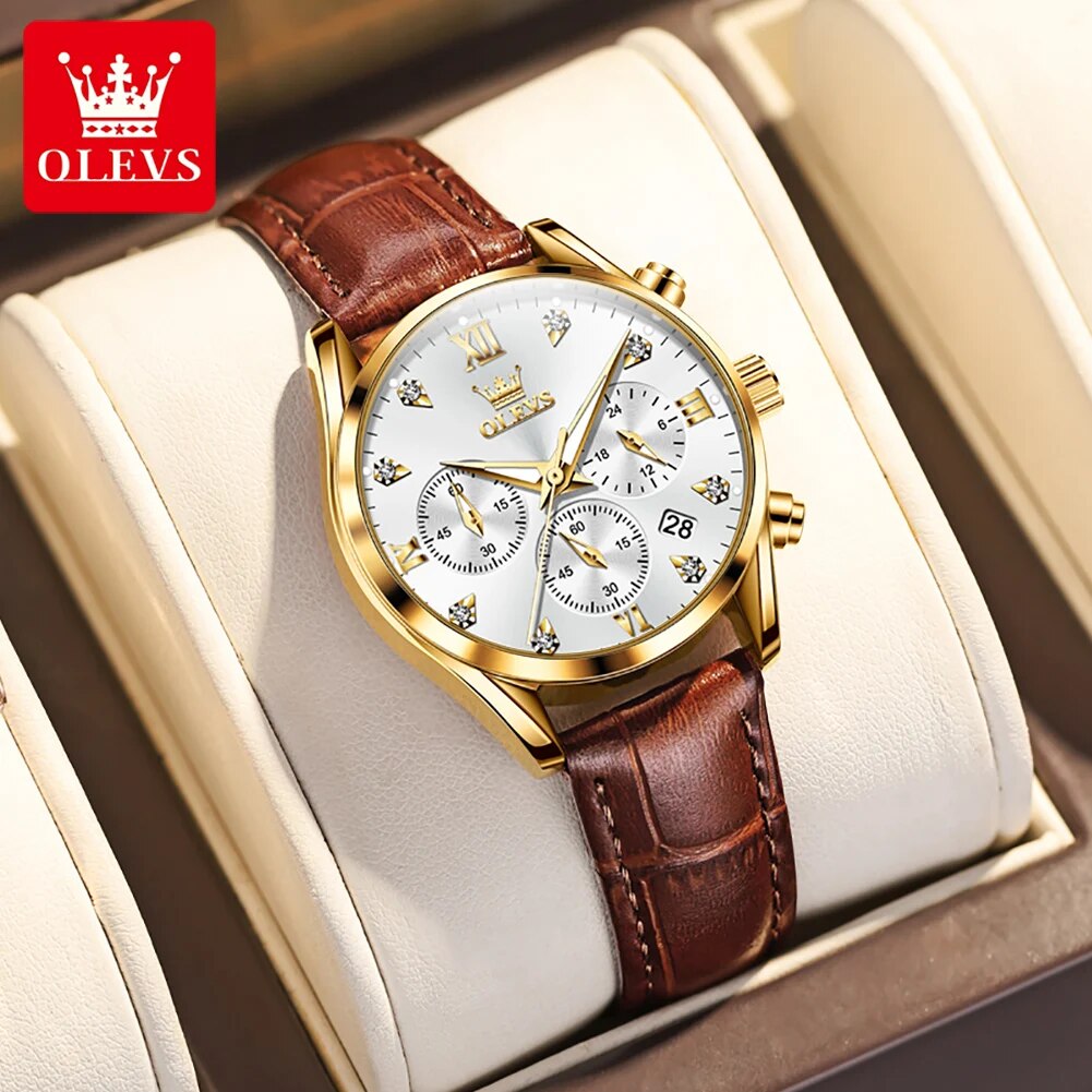 OLEVS 5523 Women's Watches Lea - Luxury Watch Female ulasan dan harga
