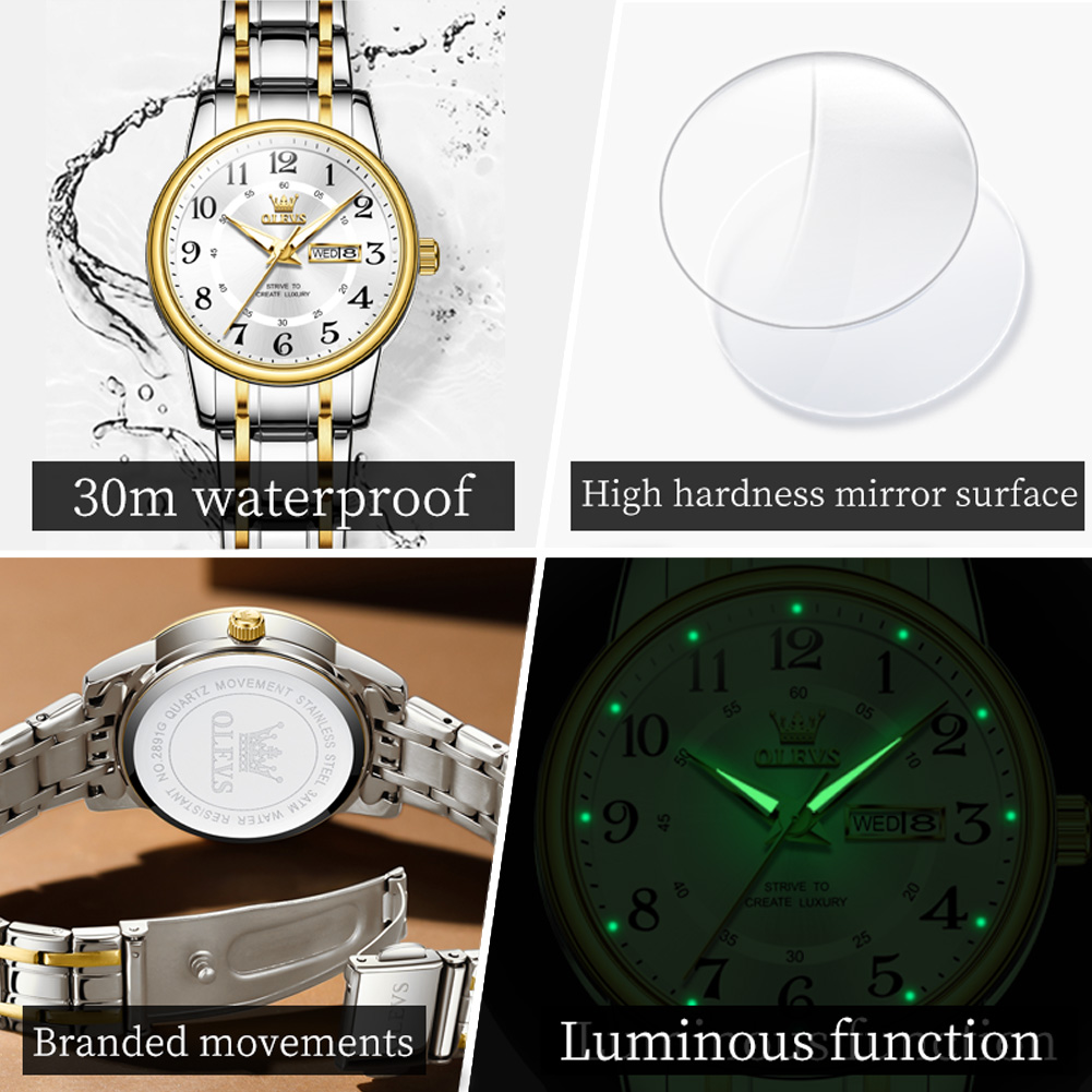 OLEVS 2891 Luxury Brand Fashio - Luxury Watch Green ulasan dan harga