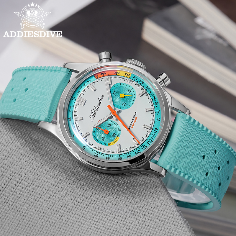 ADDIESDIVE Chronograph Quartz  - Guilloché Dial Watch ulasan dan harga