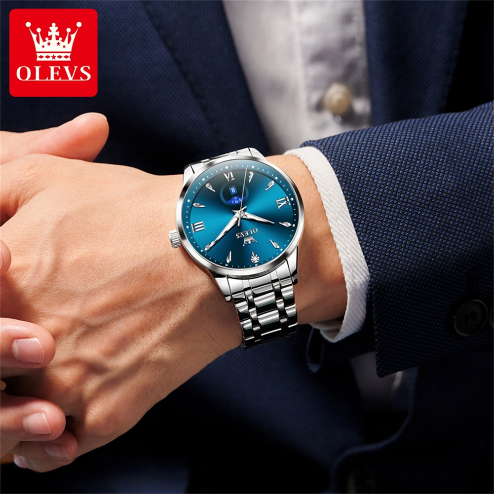 OLEVS Moon Phase men's watches - Luxury Watch Men ulasan dan harga