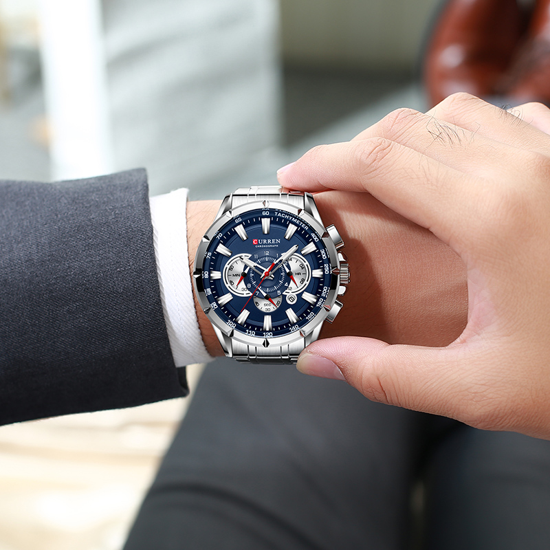 CURREN Wrist Watch Men Waterpr - Luxury Watch Exhibition ulasan dan harga