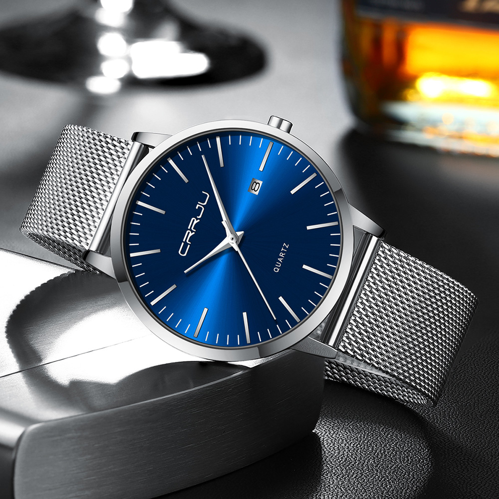 CRRJU New Fashion Mens Watches - Dress Watch Ultra Thin ulasan dan harga