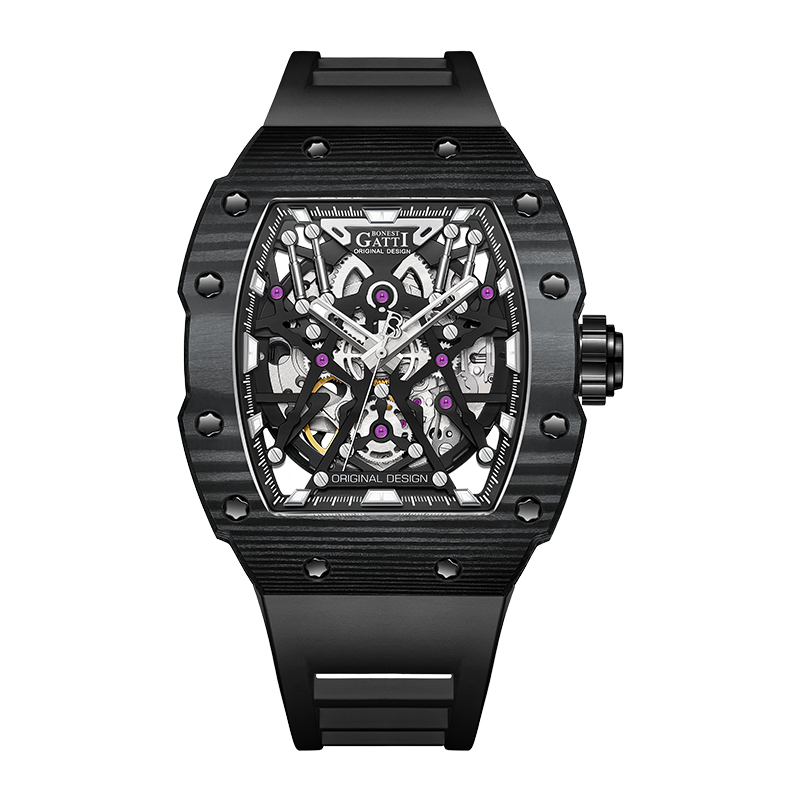 BONEST GATTI Brand Watch Carbo - Luxury Watch Rubber Strap ulasan dan harga