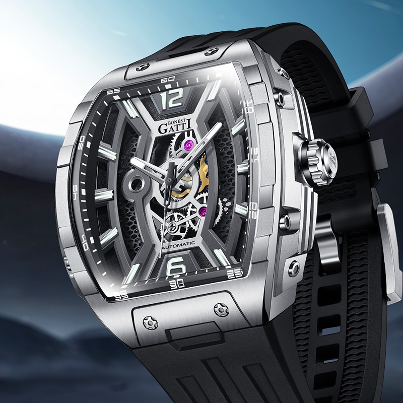 BONEST GATTI Germany Automatic - Luxury Watch Rubber Strap ulasan dan harga