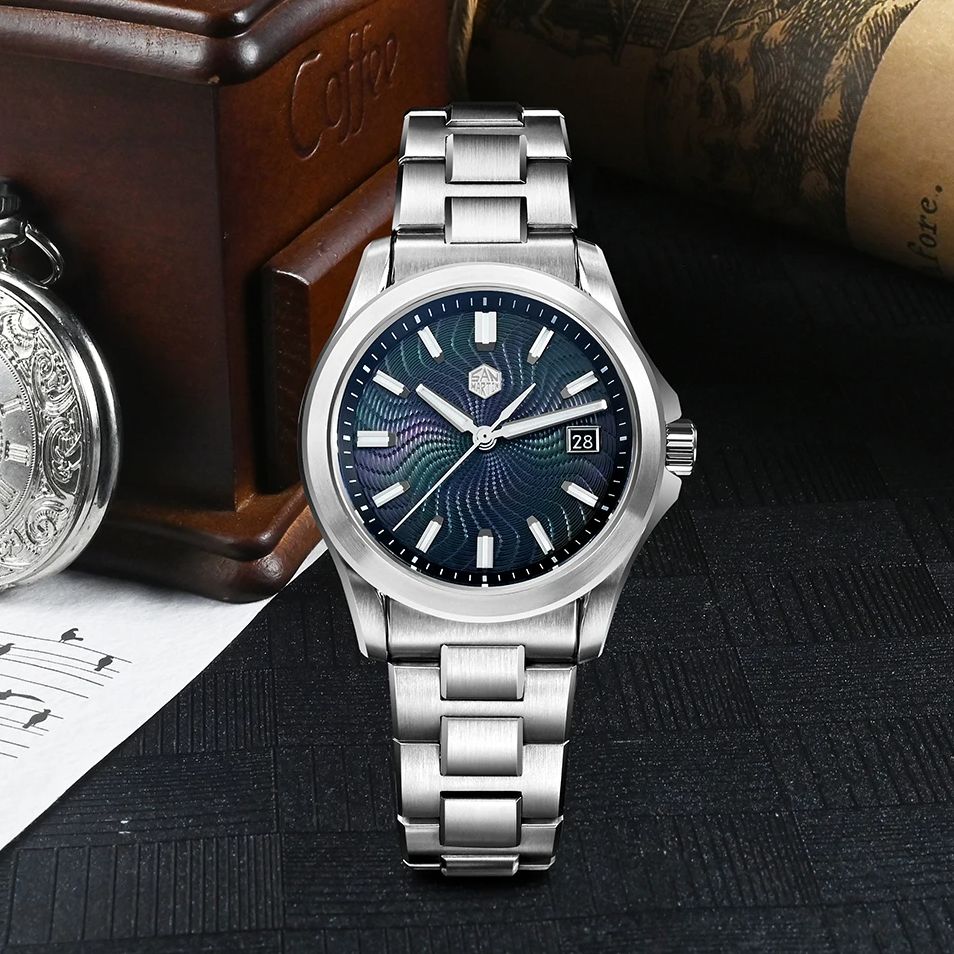San Martin Men Automatic Watch - Guilloché Dial Watch ulasan dan harga