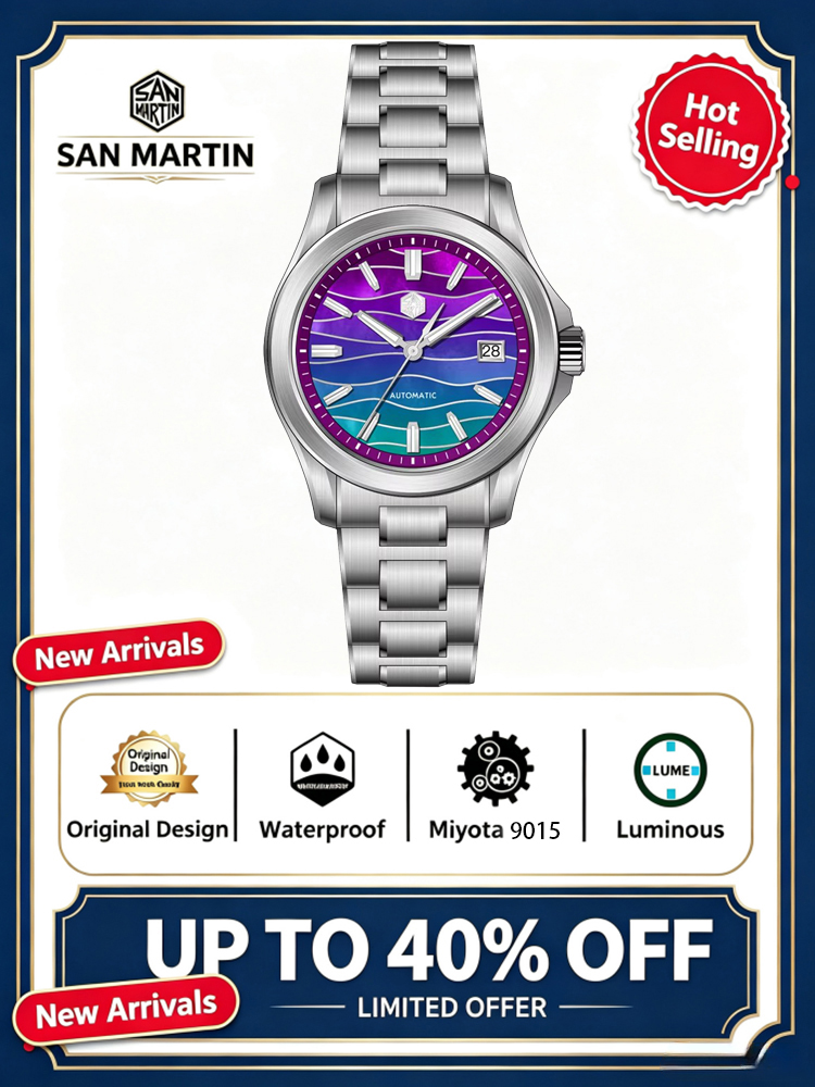 San Martin Official 39mm Guill - Guilloché Dial Watch ulasan dan harga
