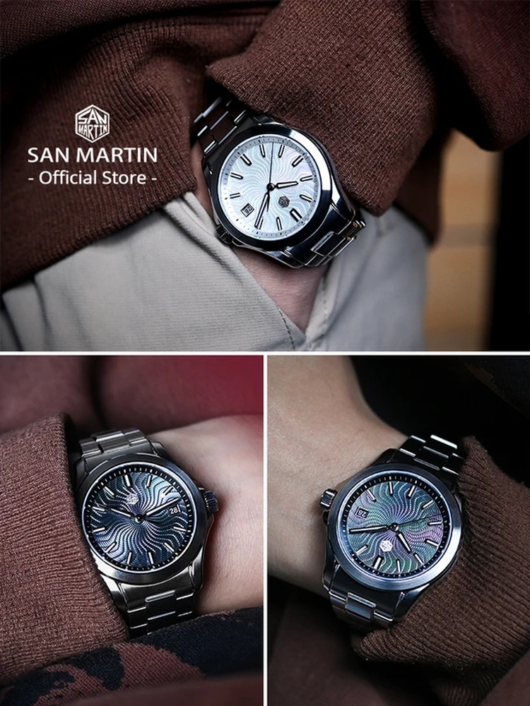 San Martin Official 39mm Guill - Guilloché Dial Watch ulasan dan harga