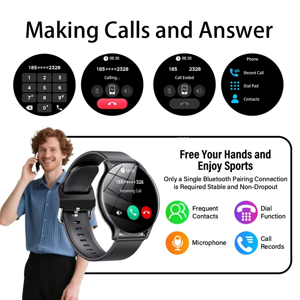 2025 New Smart Watch Heart Rat - Gmt Dual Timezone Watch ulasan dan harga