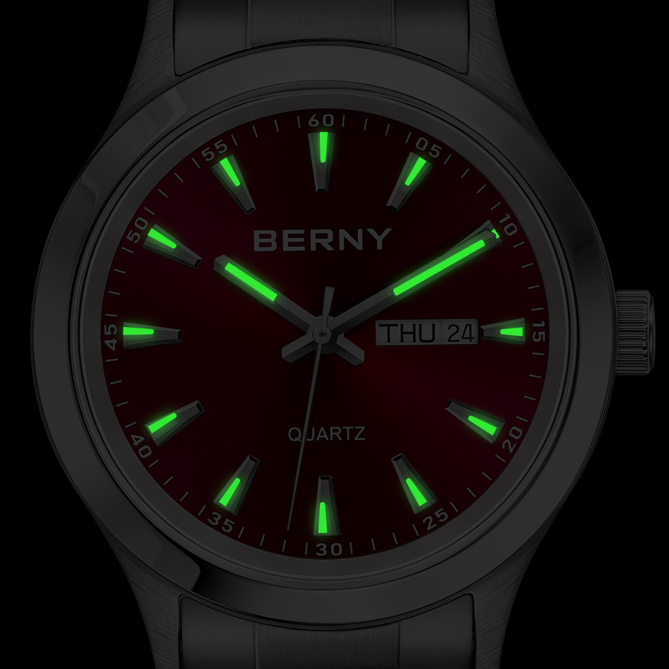 BERNY Men Quartz Watch  Fashio - Dress Watch Ultra Thin ulasan dan harga
