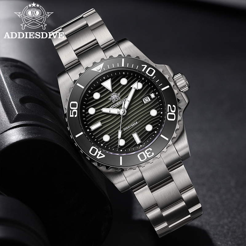 ADDIESDIVE New Men's Dive Watc - Guilloché Dial Watch ulasan dan harga