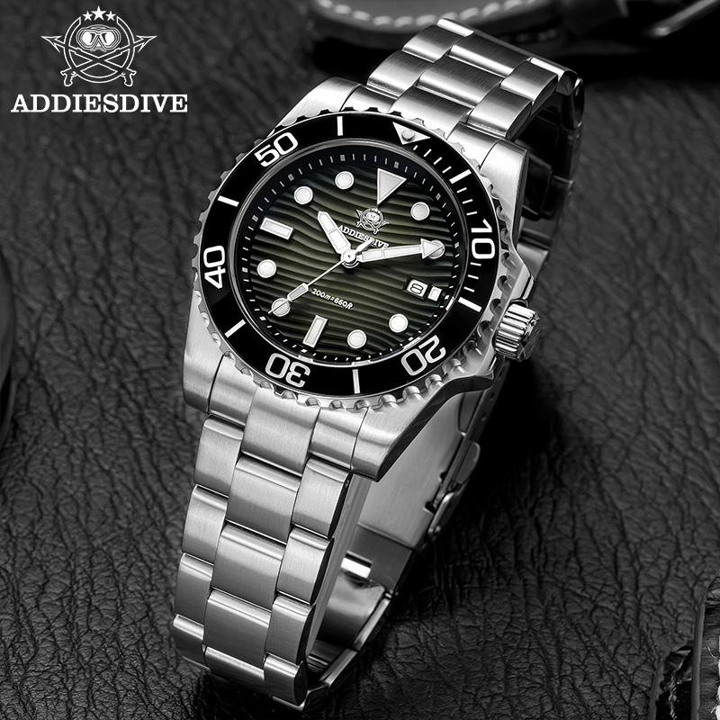 ADDIESDIVE New Men's Dive Watc - Guilloché Dial Watch ulasan dan harga
