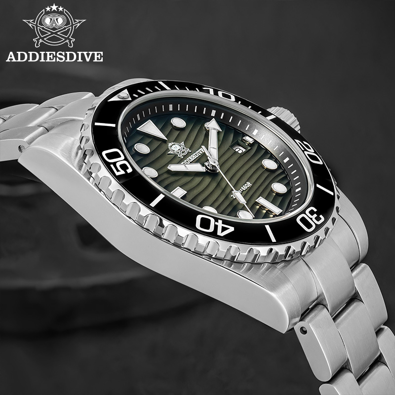 ADDIESDIVE New Men's Dive Watc - Guilloché Dial Watch ulasan dan harga