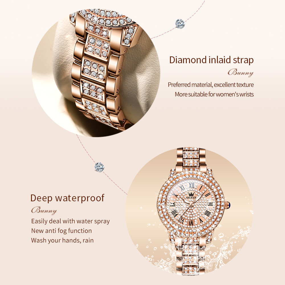 OLEVS 9943 Luxury All Diamond  - Luxury Watch Female ulasan dan harga